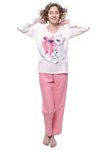 Молочная всесезон пижама (лонгслив, брюки) Fawn