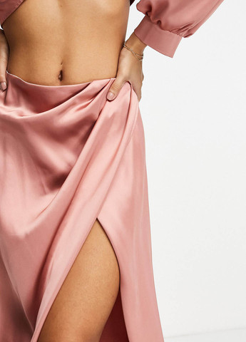 Розовая кэжуал однотонная юбка Miss Selfridge