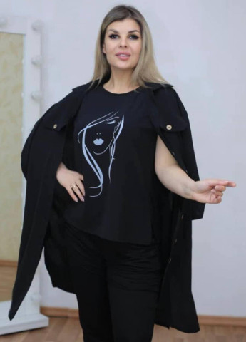 Женский костюм тройка черный р.50/52 291541 New Trend (255411830)