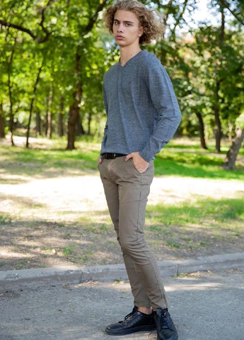 Темно-сірий демісезонний світерп пуловер Ager