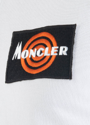 Белая футболка-поло для мужчин Moncler однотонная