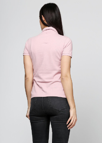 Светло-розовая женская футболка-поло Abercrombie & Fitch с логотипом