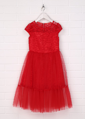 Червона святковий сукня міді Sasha однотонна