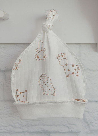 Молочний демісезонний комплект (спальник, шапка) Blanka