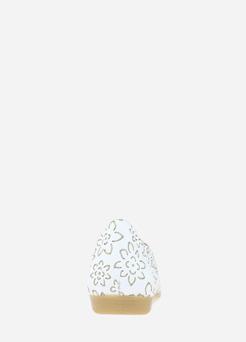 Женские балетки rf691 белый Fabiani | белые цветочные натуральная кожа (236016183)