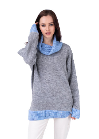 Серый демисезонный свитер женский джемпер Bakhur