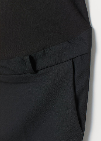 Штани для вагітних H&M завужені чорні кежуали трикотаж, поліестер