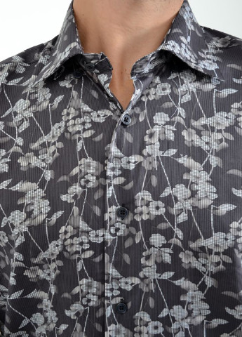 Черная кэжуал рубашка с рисунком Ager с длинным рукавом
