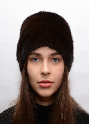 Жіноча норкова зимова шапка кубанка Меховой Стиль коса (203038778)