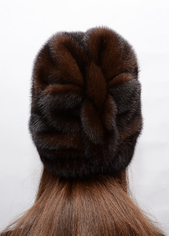 Жіноча норкова зимова шапка кубанка Меховой Стиль коса (203038778)