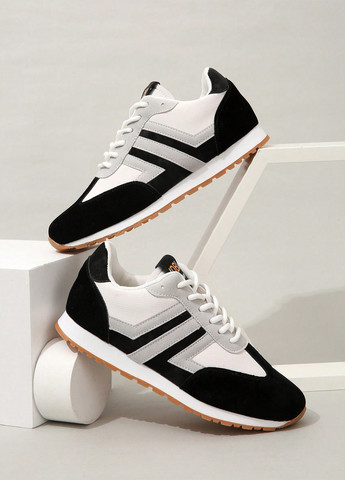 Кроссовки SHEIN чёрно-белые демисезоны (342411572)