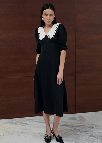 Черное кэжуал платье Gepur однотонное