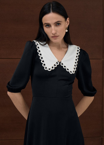 Черное кэжуал платье Gepur однотонное