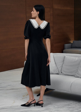 Черное кэжуал платье Gepur однотонное