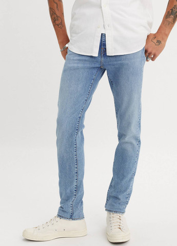 Голубые демисезонные зауженные джинсы Levi's