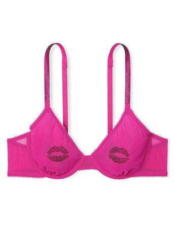 Фуксиновий (колору Фукія) демісезонний комплект (бюстгальтер, трусики) Victoria's Secret