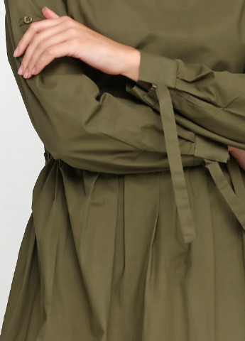 Оливковое (хаки) кэжуал платье в стиле ампир Y-TWO однотонное