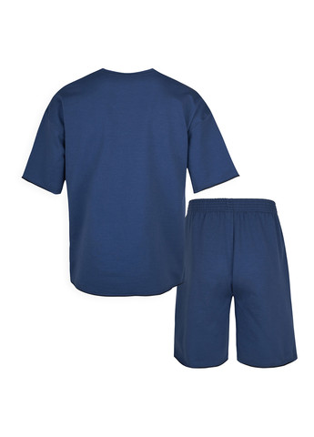 Синій літній костюм (футболка, шорти) з шортами Garnamama