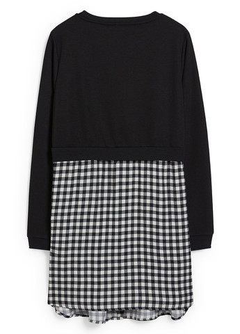 Чорно-білий кежуал плаття для вагітних C&A в клітинку