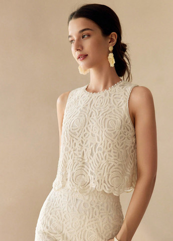 Кремовая блуза SHEIN