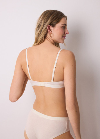 Бежевий балконет бюстгальтер Women'secret з кісточками бавовна