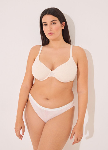 Бежевий балконет бюстгальтер Women'secret з кісточками бавовна