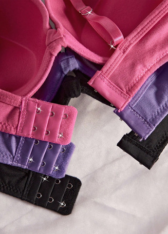 Комбинированный бюстгальтер (3 шт.) SHEIN с косточками полиэстер