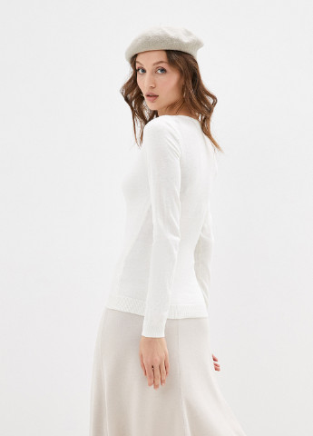 Белый демисезонный пуловер Moni&co
