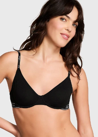 Черный демисезонный комплект (бюстгальтер, трусики) Victoria's Secret