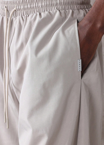 Бежевые кэжуал демисезонные палаццо брюки SHEIN