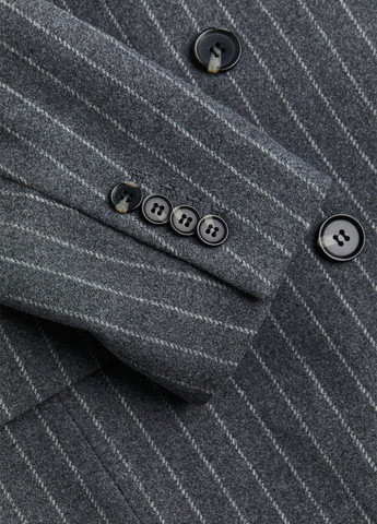 Серый женский жакет H&M полосатый - демисезонный