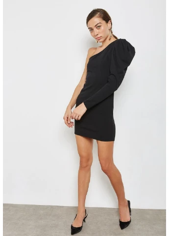 Черное кэжуал платье Mango однотонное