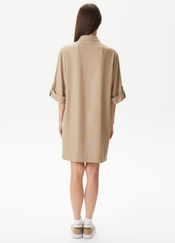 Бежева кежуал сукня поло Lacoste однотонна