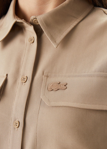 Бежева кежуал сукня поло Lacoste однотонна