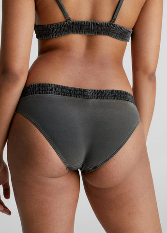 Темно-серые купальные трусики однотонные Calvin Klein