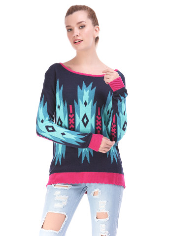Комбинированный демисезонный джемпер пуловер Яavin