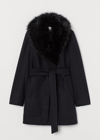 Чорне демісезонне Пальто однобортне H&M