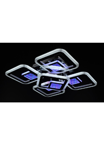 Люстра стельова LED з пультом A2720/4+1S-3D-ch Хром 10х40х40 см. Sunnysky (253628228)