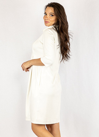 Белое кэжуал платье Time of Style однотонное
