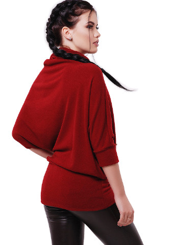 Туника Fashion Up с коротким рукавом однотонная красная кэжуал