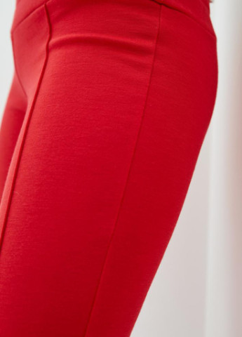 Красные демисезонные женские трикотажные леггинсы-брюки с тормозами Podium