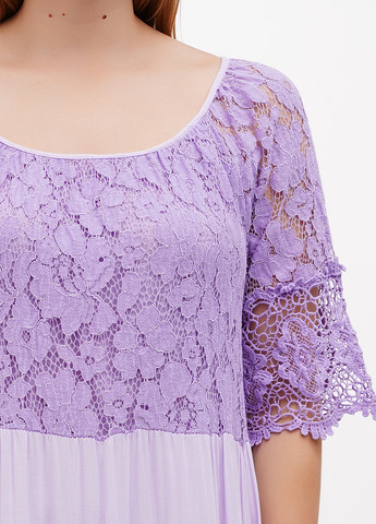 Лавандовое кэжуал платье L&N однотонное