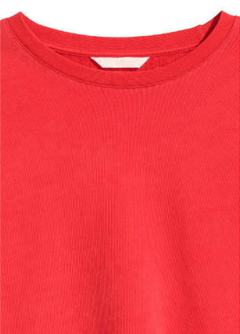 Свитшот H&M - крой однотонный красный кэжуал - (91890327)
