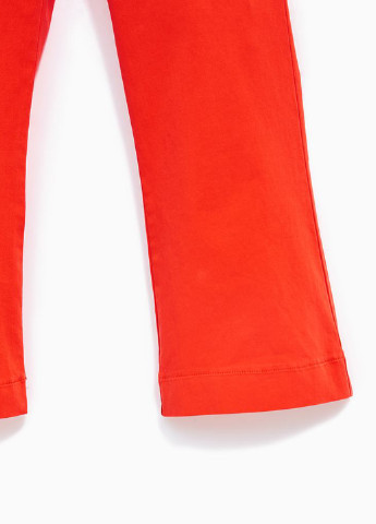 Коралловые кэжуал демисезонные со средней талией брюки Zara