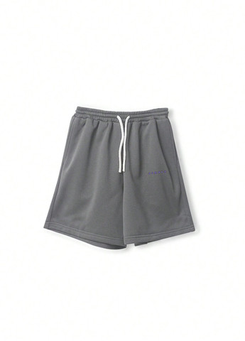 Темно-сірий літній костюм (футболка, шорти) SHEIN
