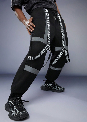 Черные спортивные зимние джоггеры брюки SHEIN