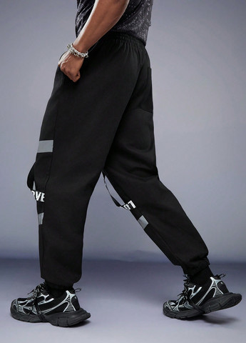 Черные спортивные зимние джоггеры брюки SHEIN