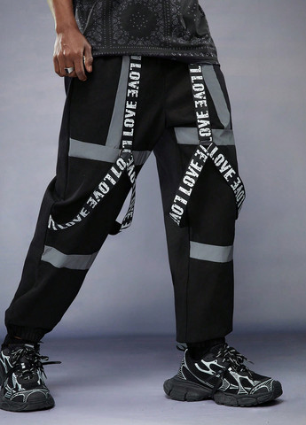 Черные спортивные зимние джоггеры брюки SHEIN