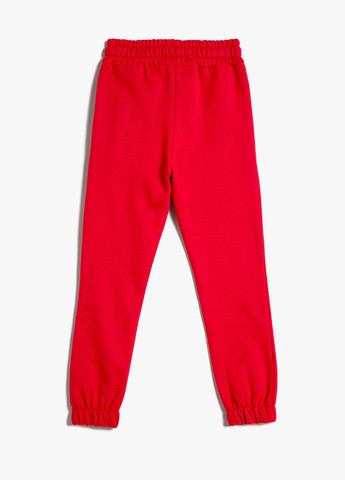 Красные кэжуал демисезонные джоггеры брюки KOTON