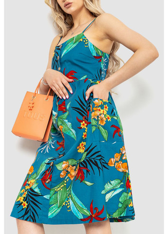 Морской волны кэжуал платье клеш Ager с цветочным принтом